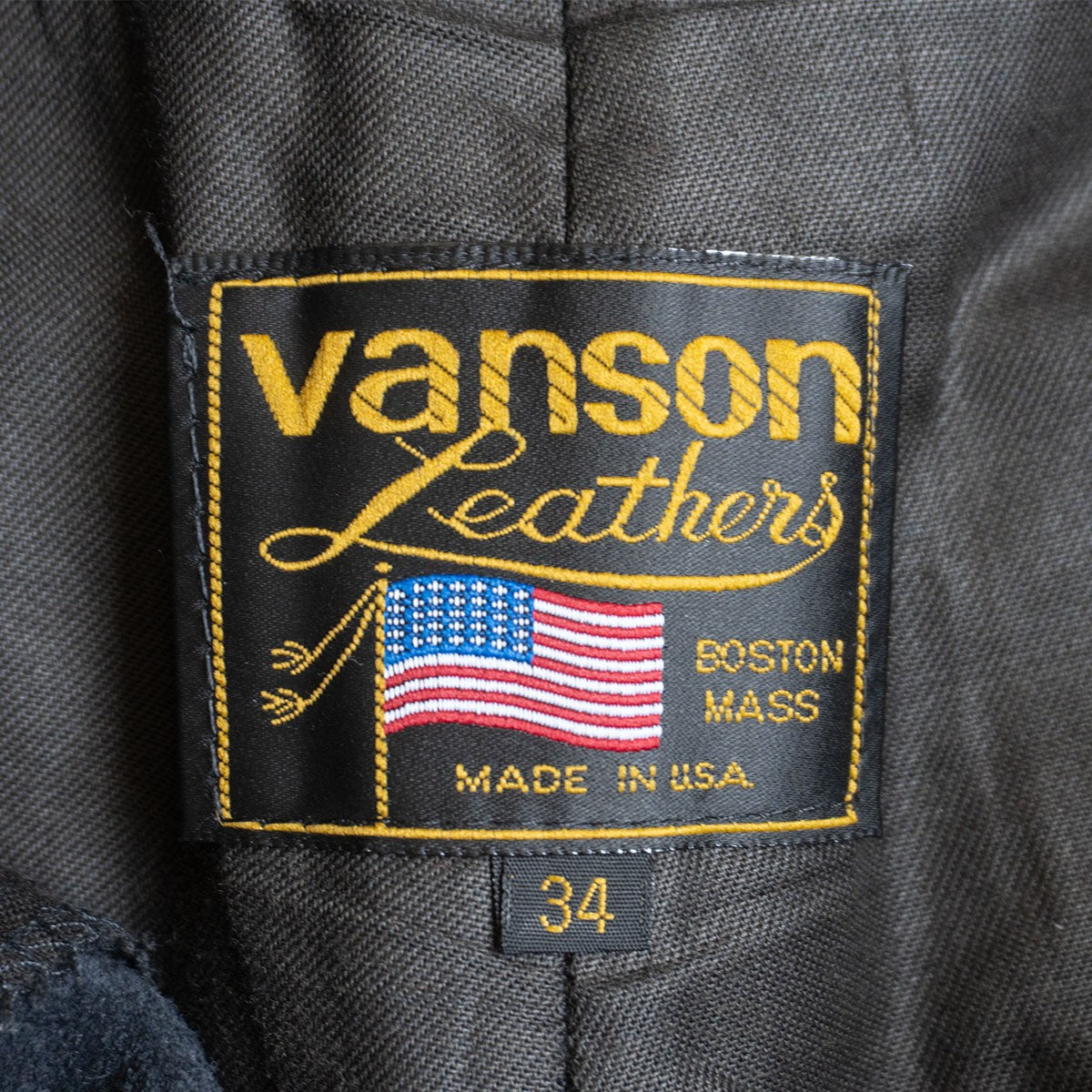 VANSON Made in USA Thick Leather Pants Black Size 34