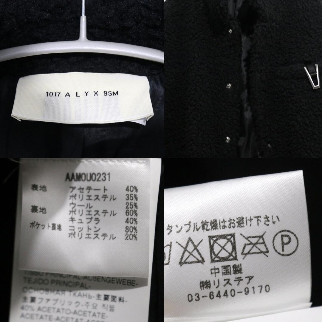 1017 ALYX 9SM Polar Fleece Boa Coat Black Size M