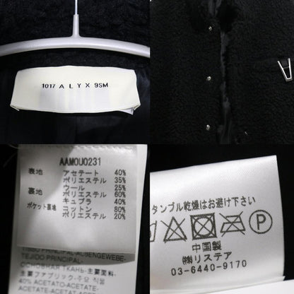 1017 ALYX 9SM Polar Fleece Boa Coat Black Size M