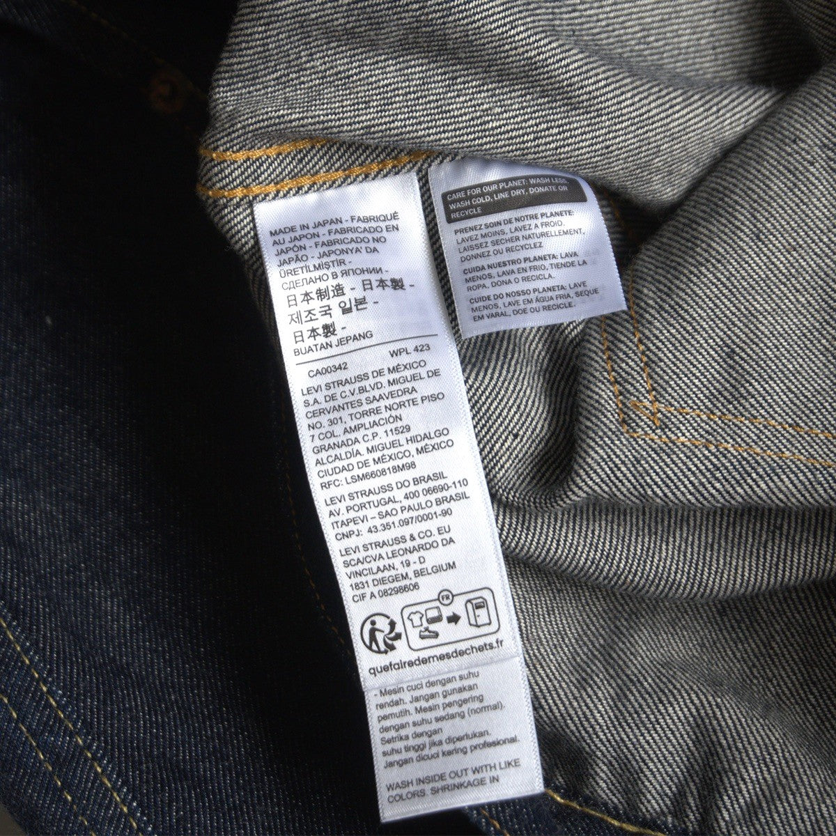 LEVI'S VINTAGE CLOTHING 507XX Big E 2nd Denim Jacket Size 46