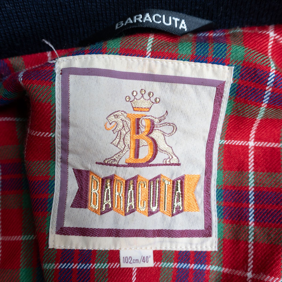 BARACUTA G9 Wool Harrington Jacket Dark Navy Size 40