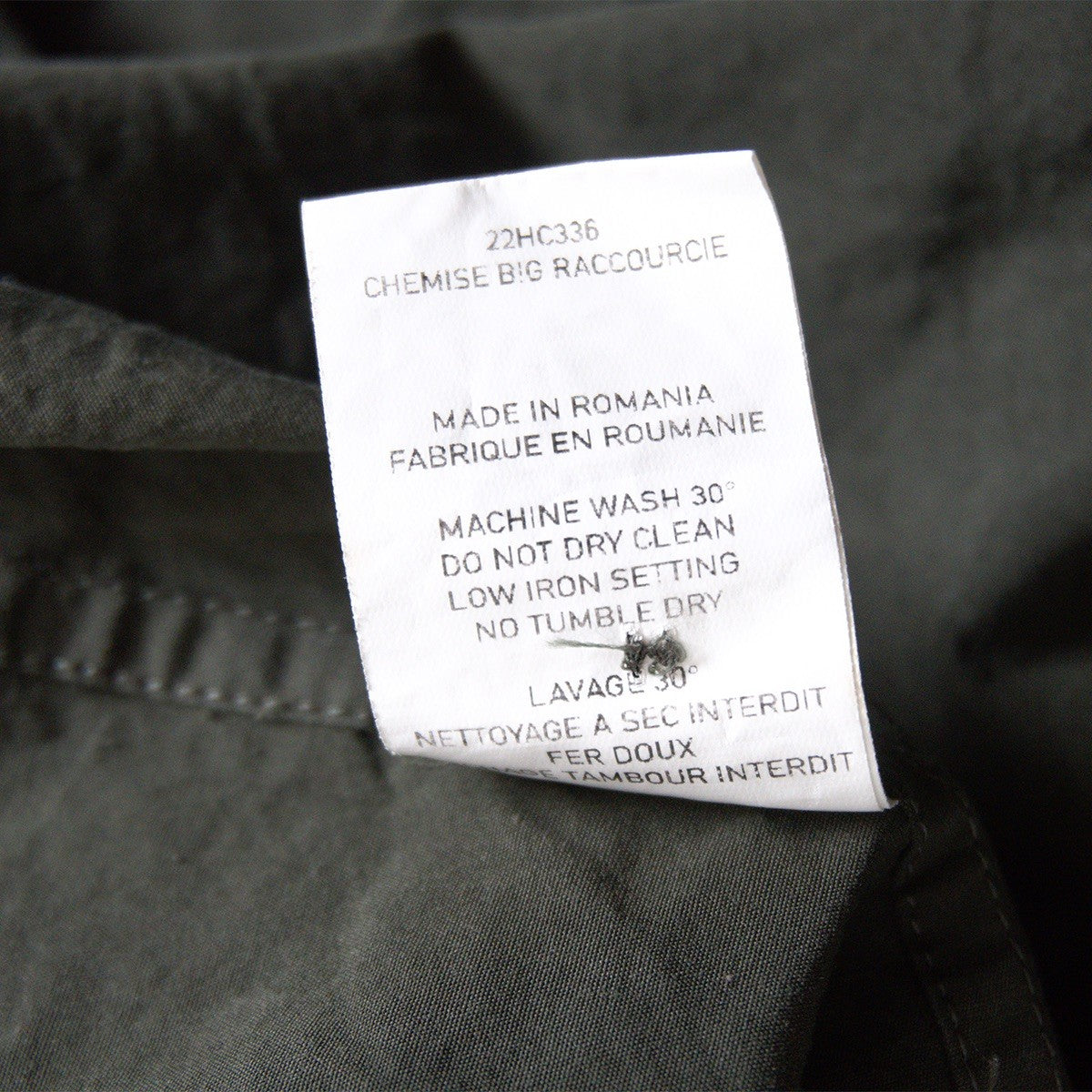 CASEY CASEY Big Raccourcie Paper Cotton Shirt Size L