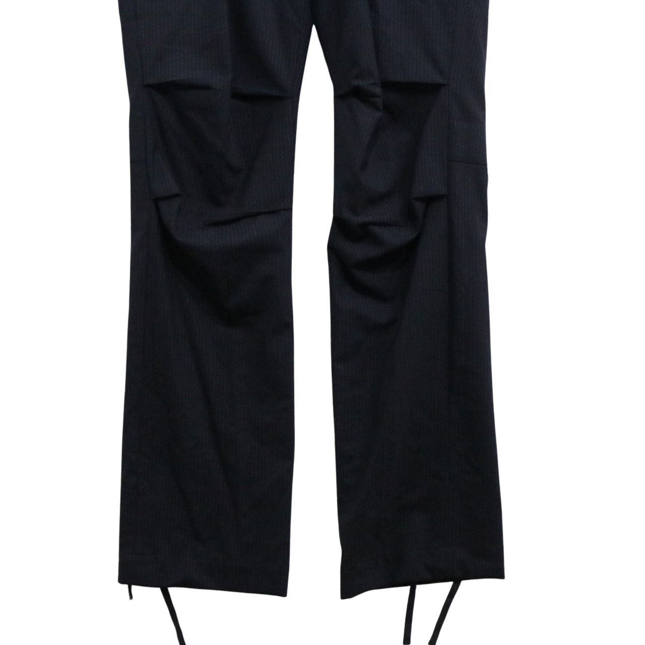 nonnative Stripe Relax Fit Wool Trousers Navy Size 3