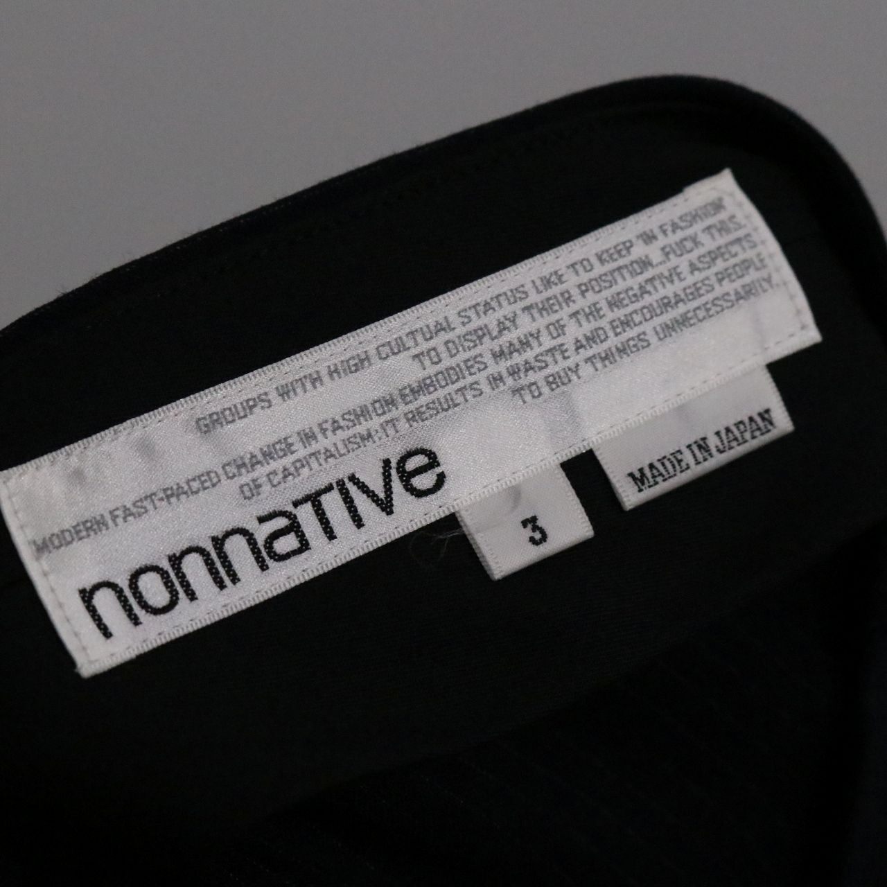 nonnative Stripe Relax Fit Wool Trousers Navy Size 3