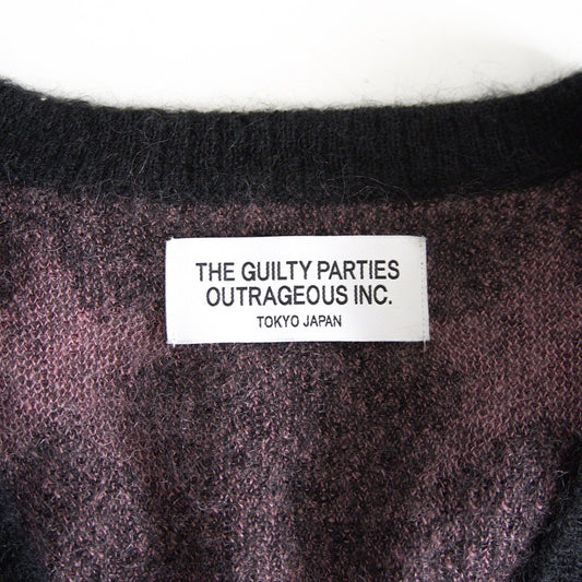 WACKO MARIA Star Pattern Mohair Cardigan Size M