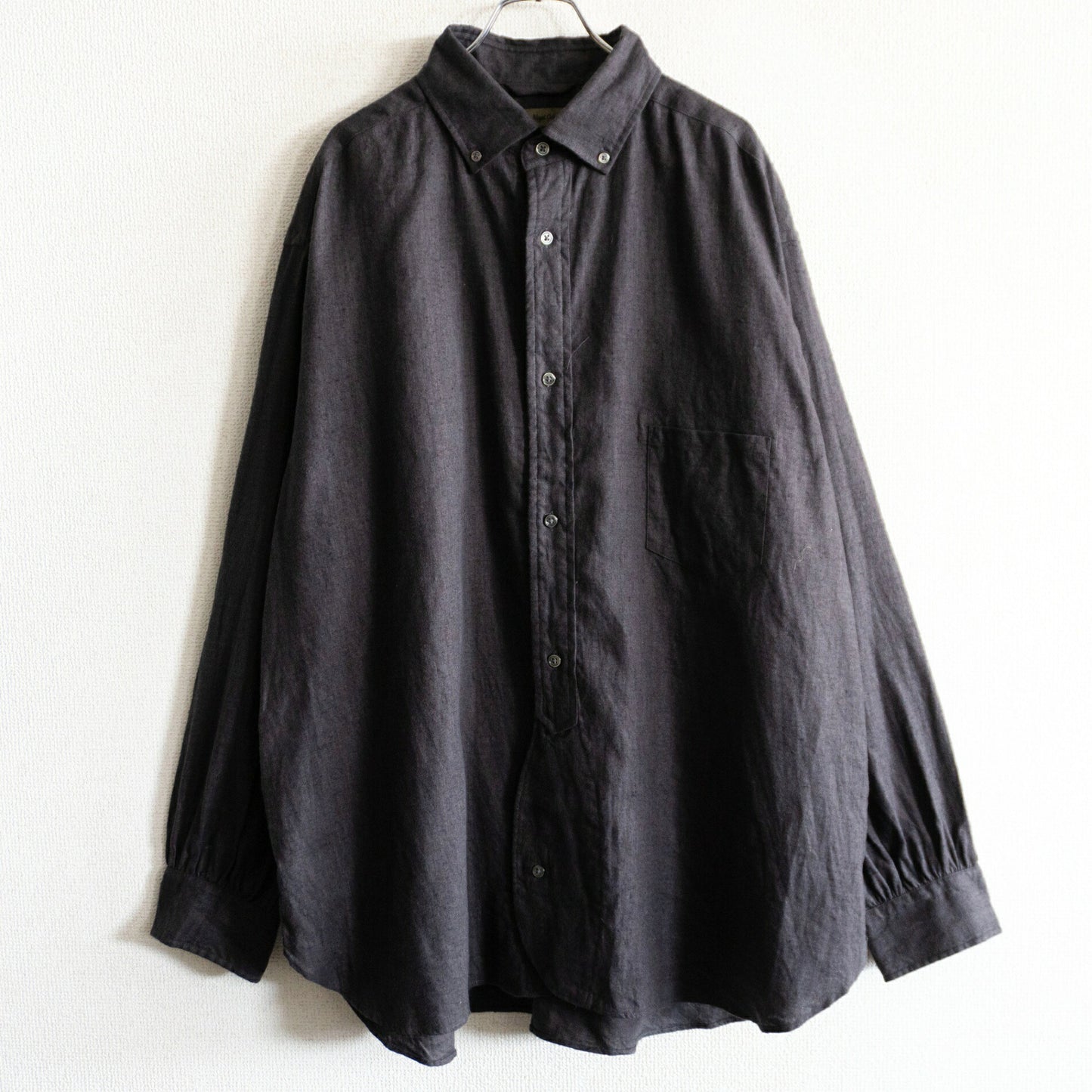 NIGEL CABOURN British Officers Hemp Poplin Shirt Size 54