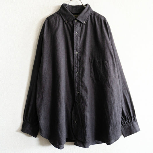 NIGEL CABOURN British Officers Hemp Poplin Shirt Size 54