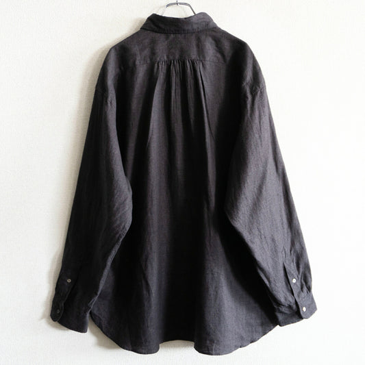 NIGEL CABOURN British Officers Hemp Poplin Shirt Size 54