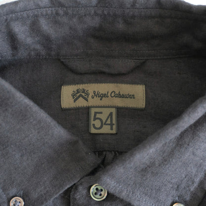 NIGEL CABOURN British Officers Hemp Poplin Shirt Size 54