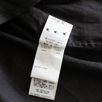 NIGEL CABOURN British Officers Hemp Poplin Shirt Size 54