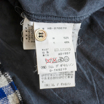 COMME des GARCONS HOMME 90s Archive Check Shirt Size XL