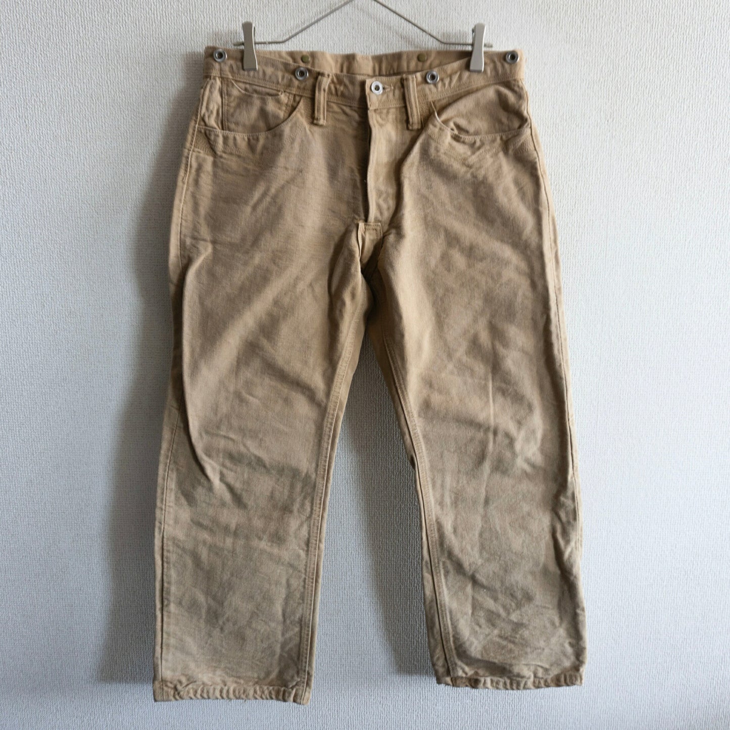 WAREHOUSE DUCK DIGGER Suspender Button Back Pants Size 33