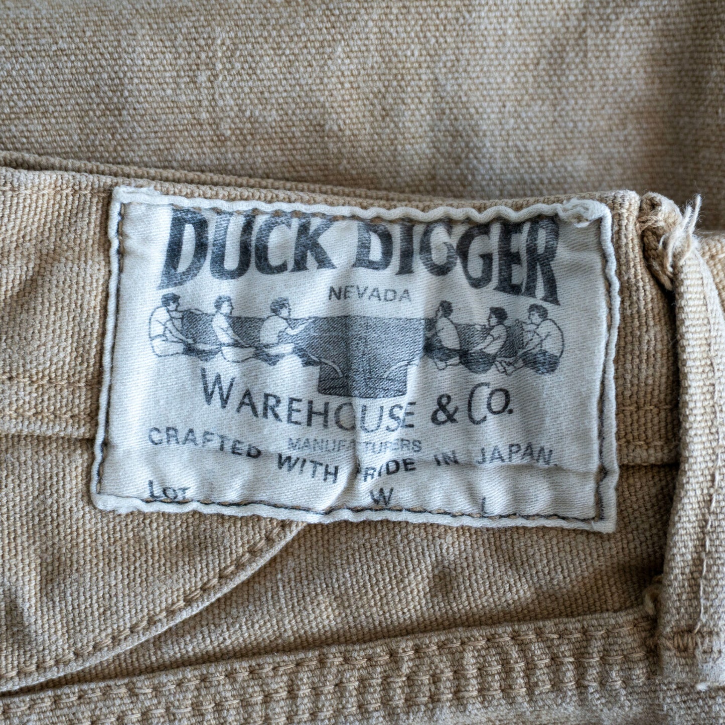 WAREHOUSE DUCK DIGGER Suspender Button Back Pants Size 33