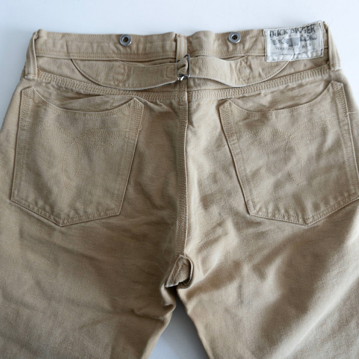 WAREHOUSE DUCK DIGGER Suspender Button Back Pants Size 33