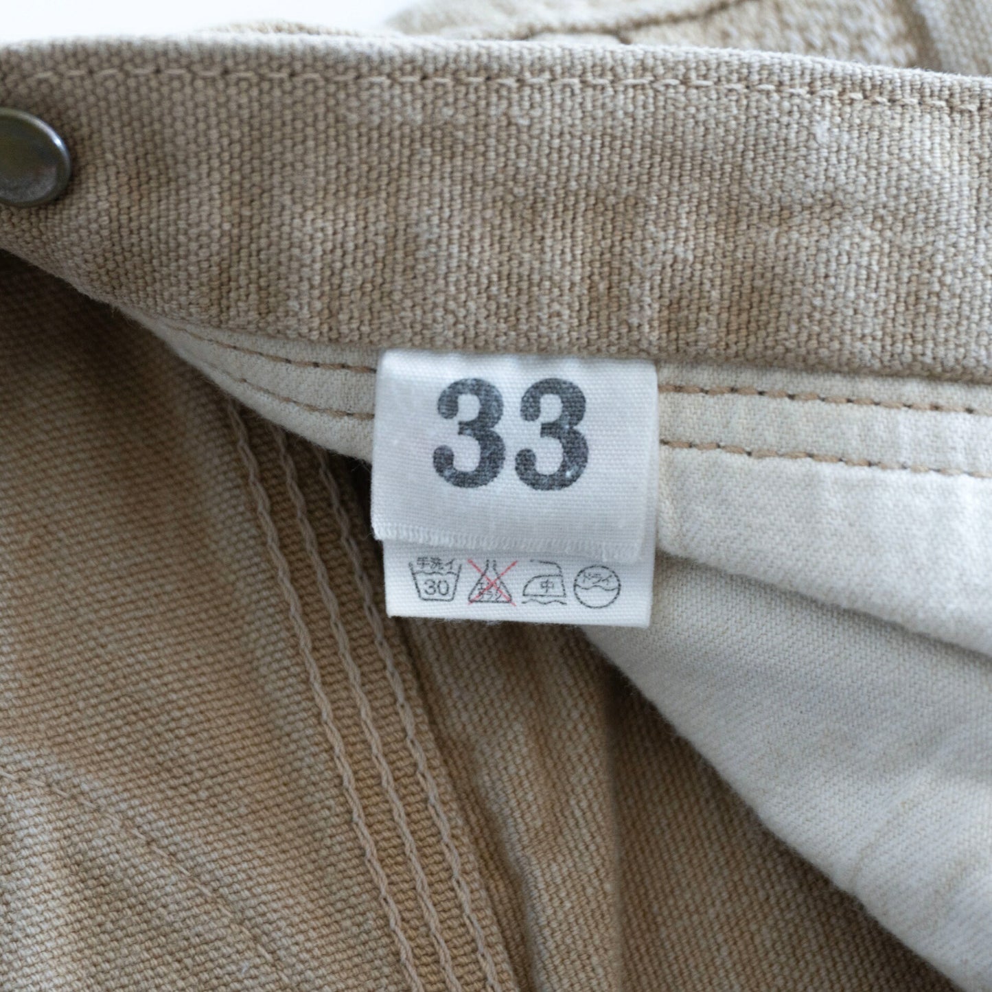 WAREHOUSE DUCK DIGGER Suspender Button Back Pants Size 33