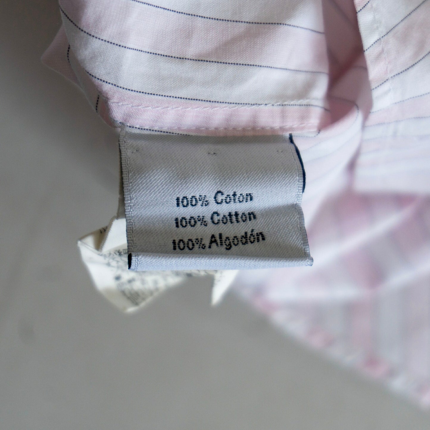 HERMES Sellier Button Cotton Stripe Shirt Size 43