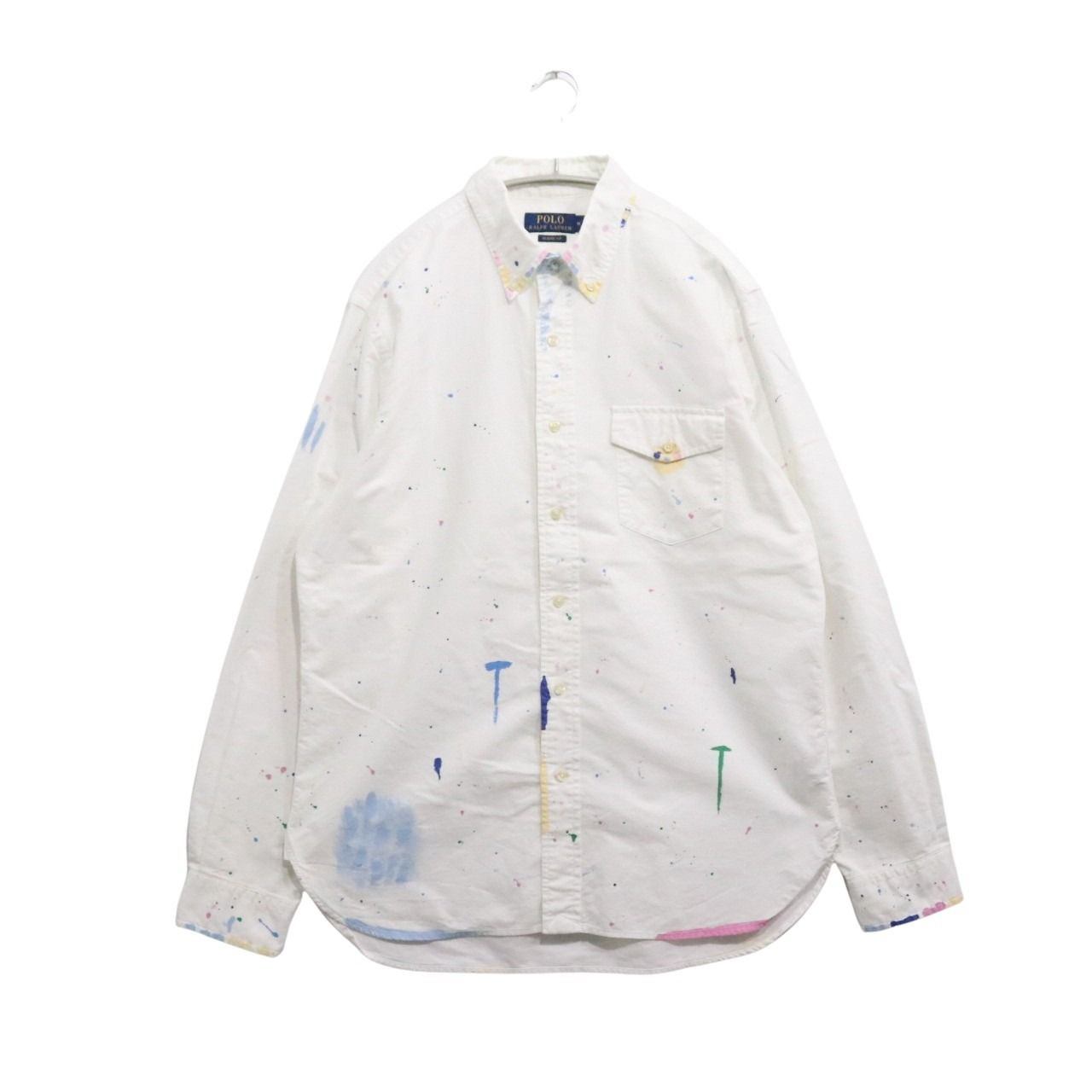 Polo Ralph Lauren Paint Splatter Oxford Shirt White Size M