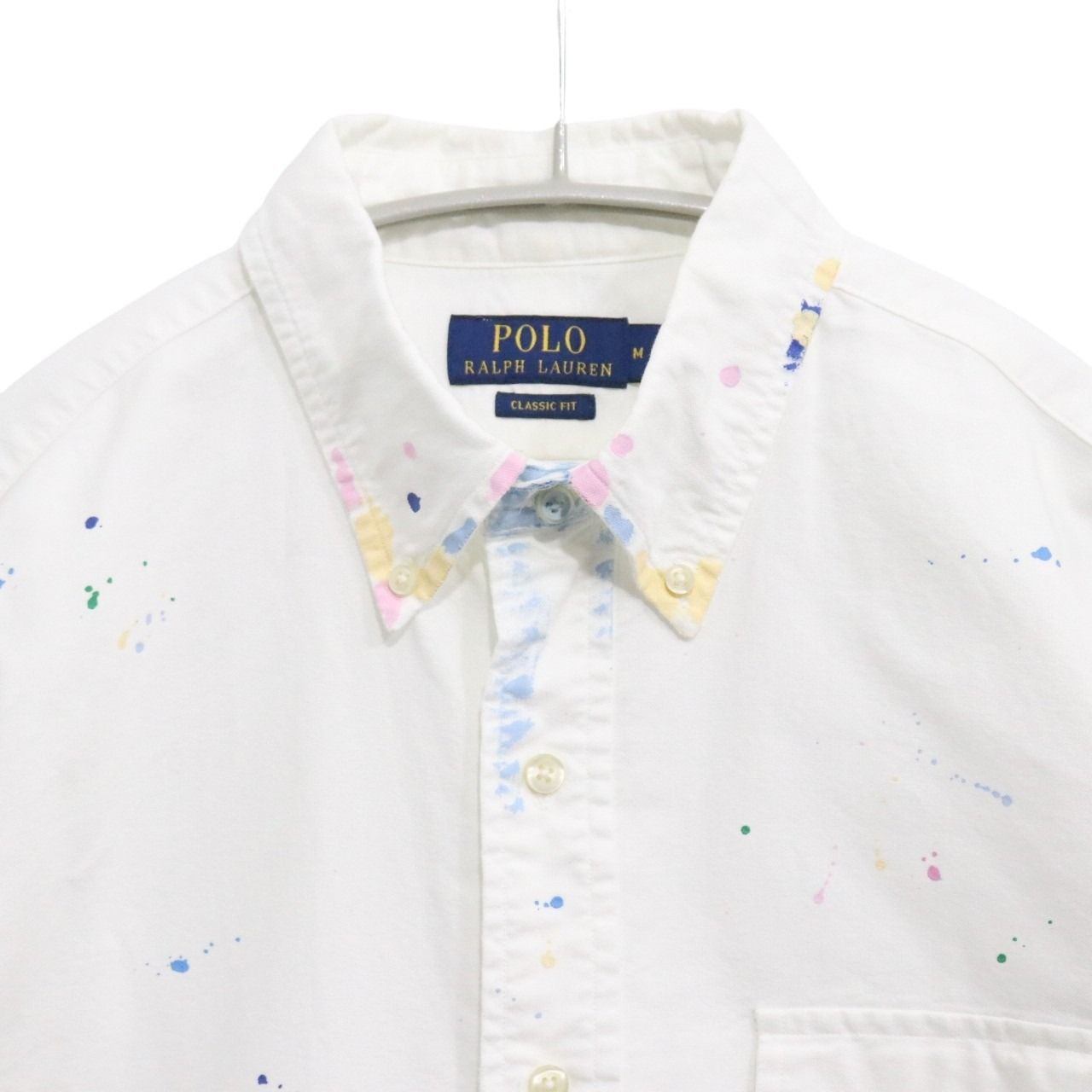 Polo Ralph Lauren Paint Splatter Oxford Shirt White Size M