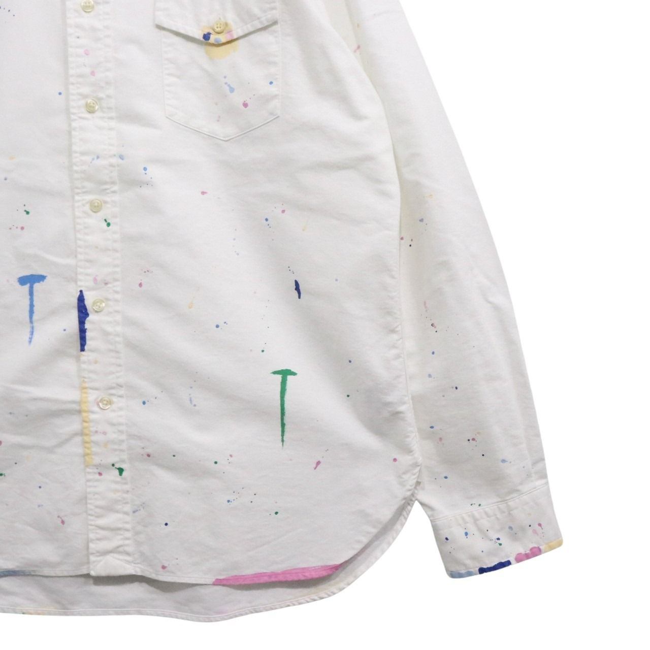 Polo Ralph Lauren Paint Splatter Oxford Shirt White Size M