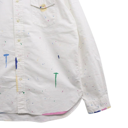 Polo Ralph Lauren Paint Splatter Oxford Shirt White Size M