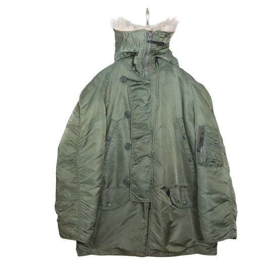 ALPHA INDUSTRIES 80s N-3B Flight Jacket Sage Green Size S