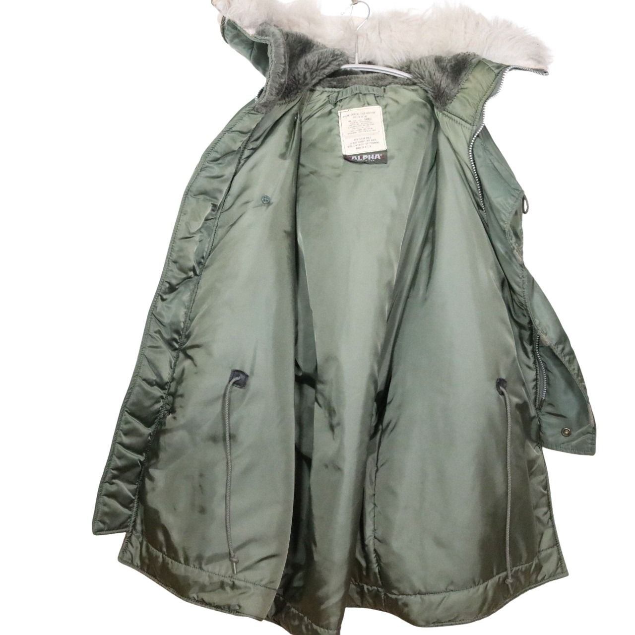 ALPHA INDUSTRIES 80s N-3B Flight Jacket Sage Green Size S