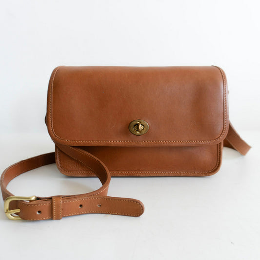 OLD COACH Leather Turnlock Shoulder ONE SIZE Shoulder Bag Size ONE SIZE