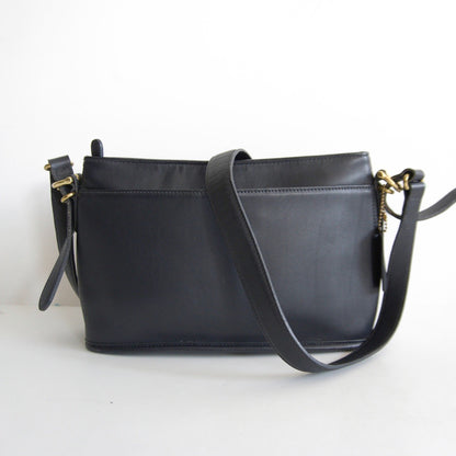 OLD COACH Black Leather Shoulder Bag Size ONE SIZE
