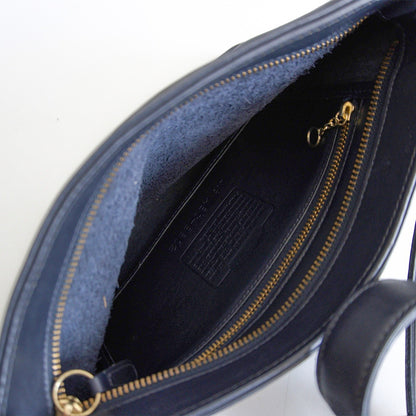 OLD COACH Black Leather Shoulder Bag Size ONE SIZE