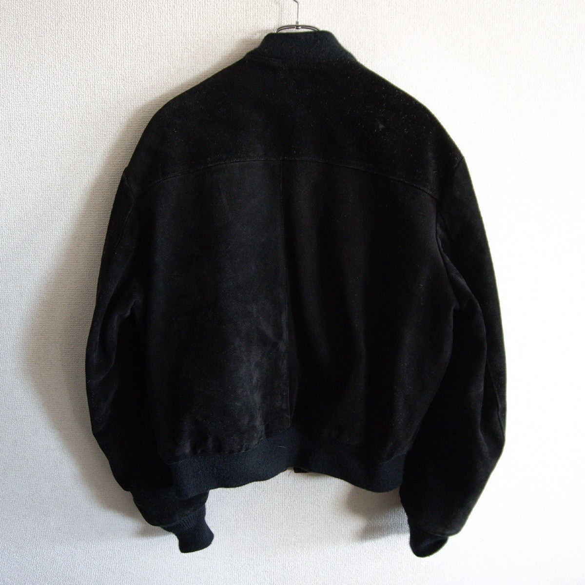 SCHOTT Suede Leather Jacket USA Black Size 44