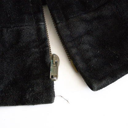 SCHOTT Suede Leather Jacket USA Black Size 44