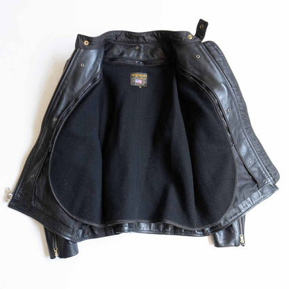 VANSON MODEL B Made in USA Leather Rider Jacket Size 46