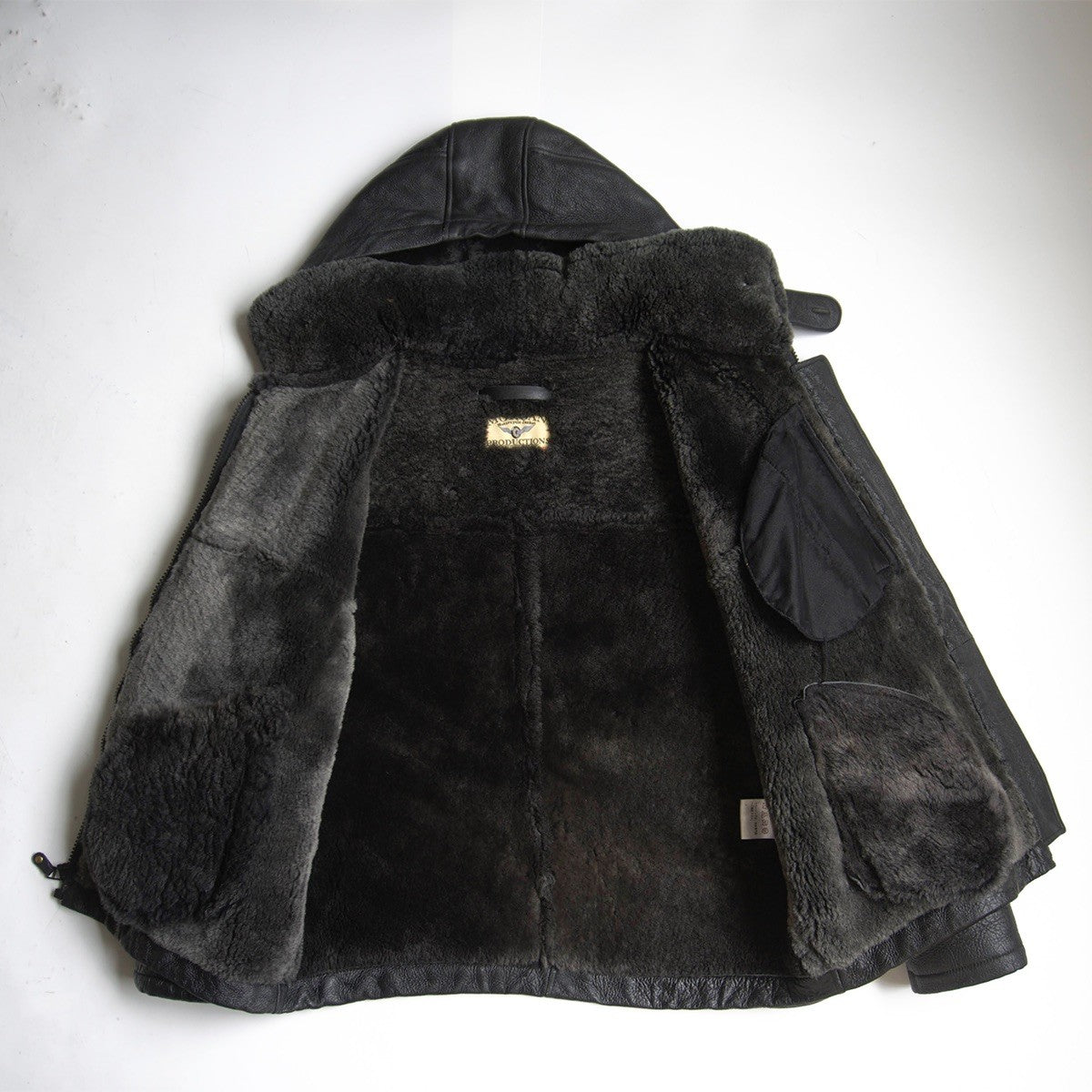 MORGAN PRODUCTIONS French Navy Shearling Deck Jacket Size XL