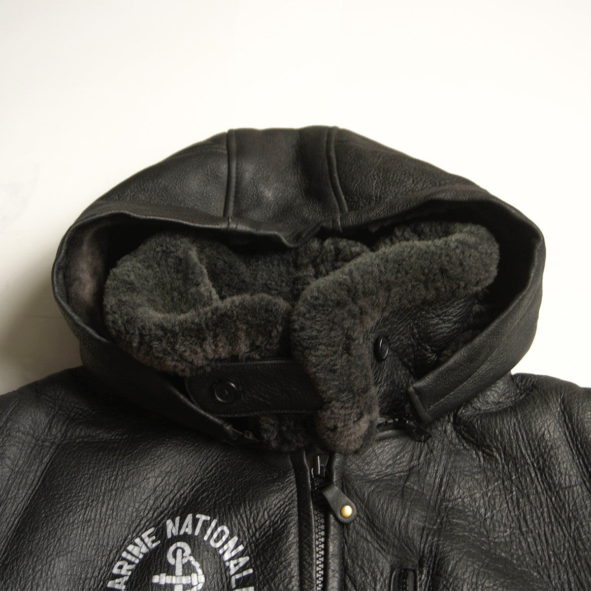 MORGAN PRODUCTIONS French Navy Shearling Deck Jacket Size XL
