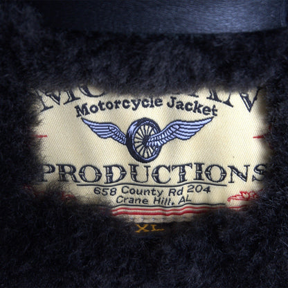 MORGAN PRODUCTIONS French Navy Shearling Deck Jacket Size XL