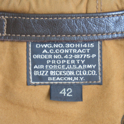 BUZZ RICKSON A-2 Horsehide Leather Flight Jacket Size 42
