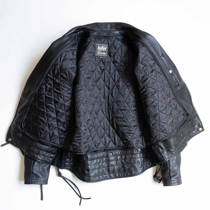 KADOYA EVO Padded Double Rider Leather Jacket Black Size 3LB