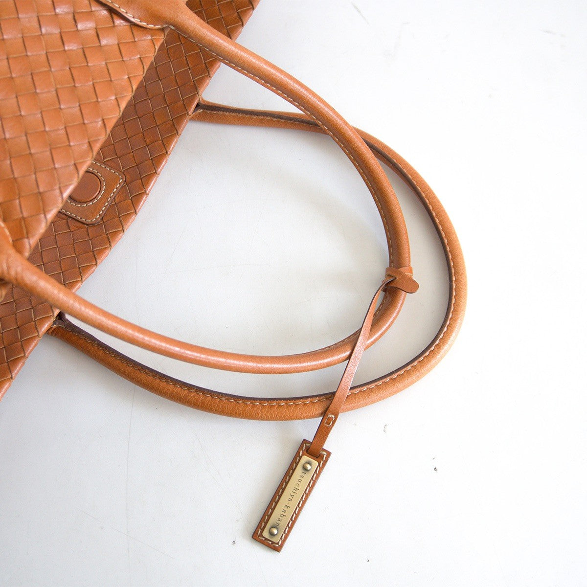 Tsuchiya Kaban Knitting Leather Tote Bag Size ONE SIZE