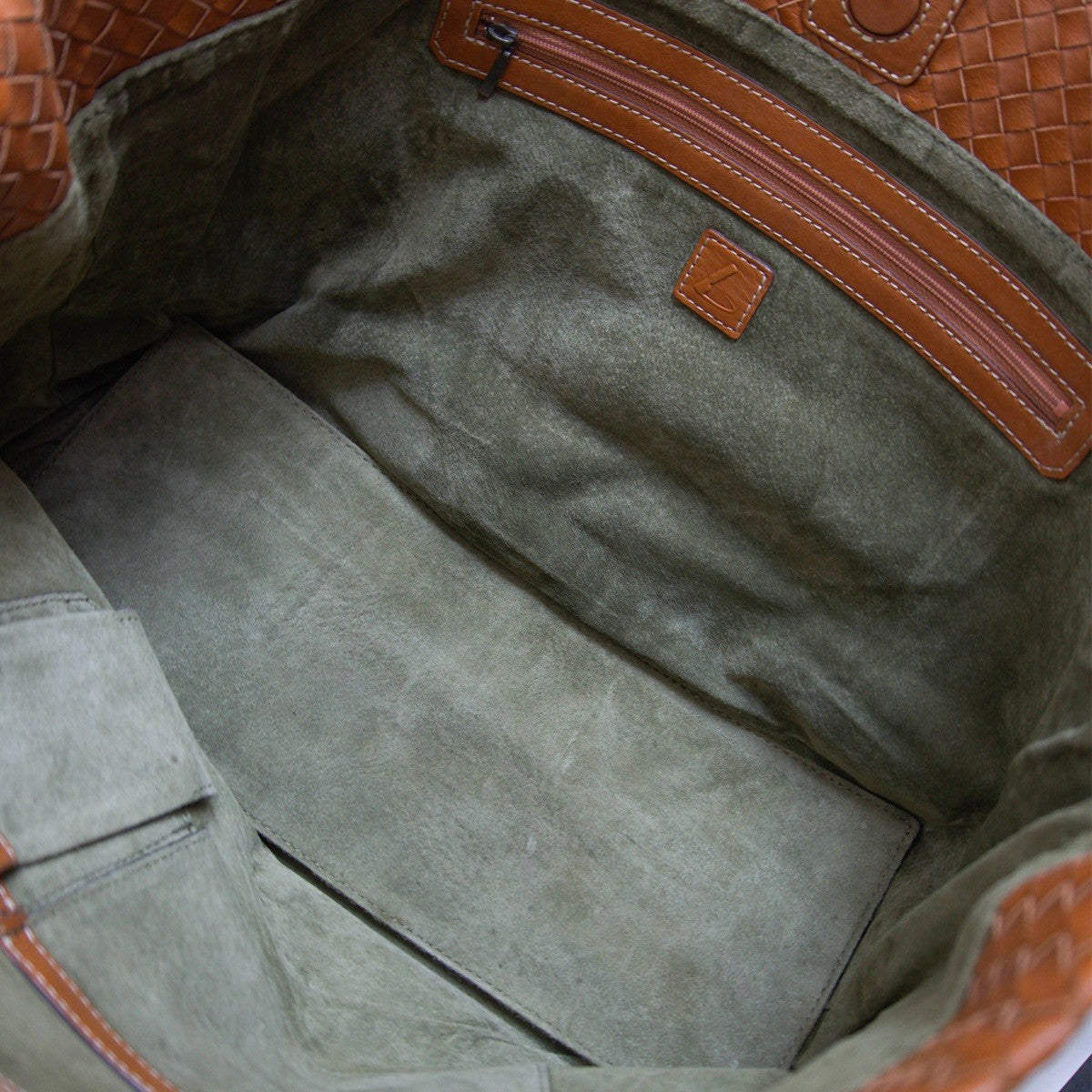 Tsuchiya Kaban Knitting Leather Tote Bag Size ONE SIZE