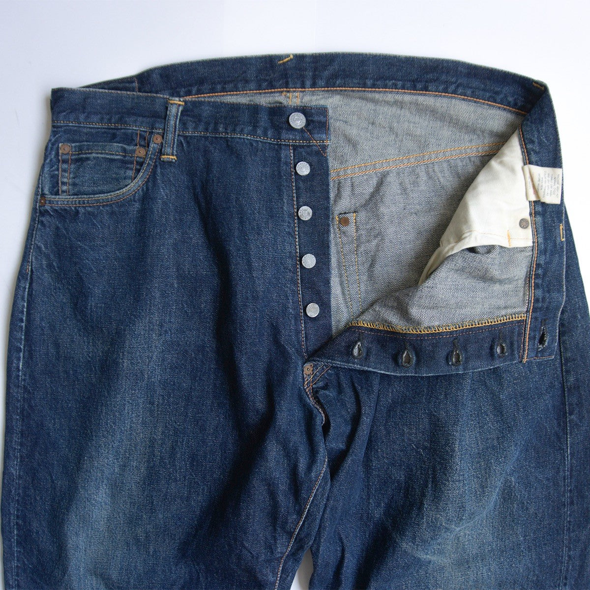 EVISU LOT.2001 Seagull Painted Denim Jeans Size 42×35