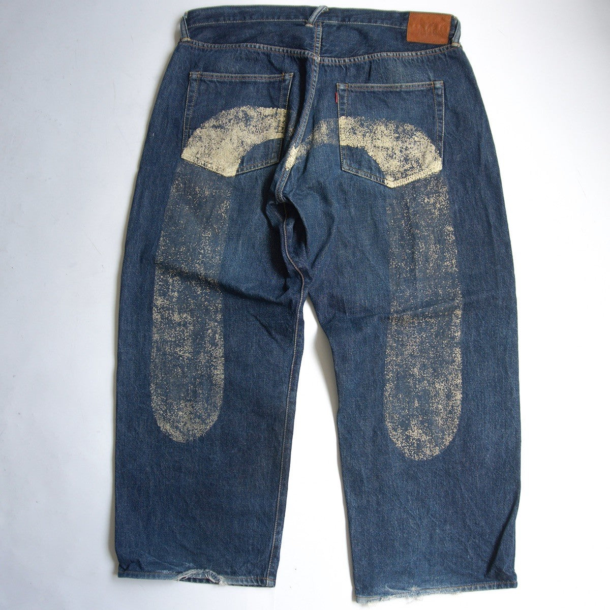EVISU LOT.2001 Seagull Painted Denim Jeans Size 42×35