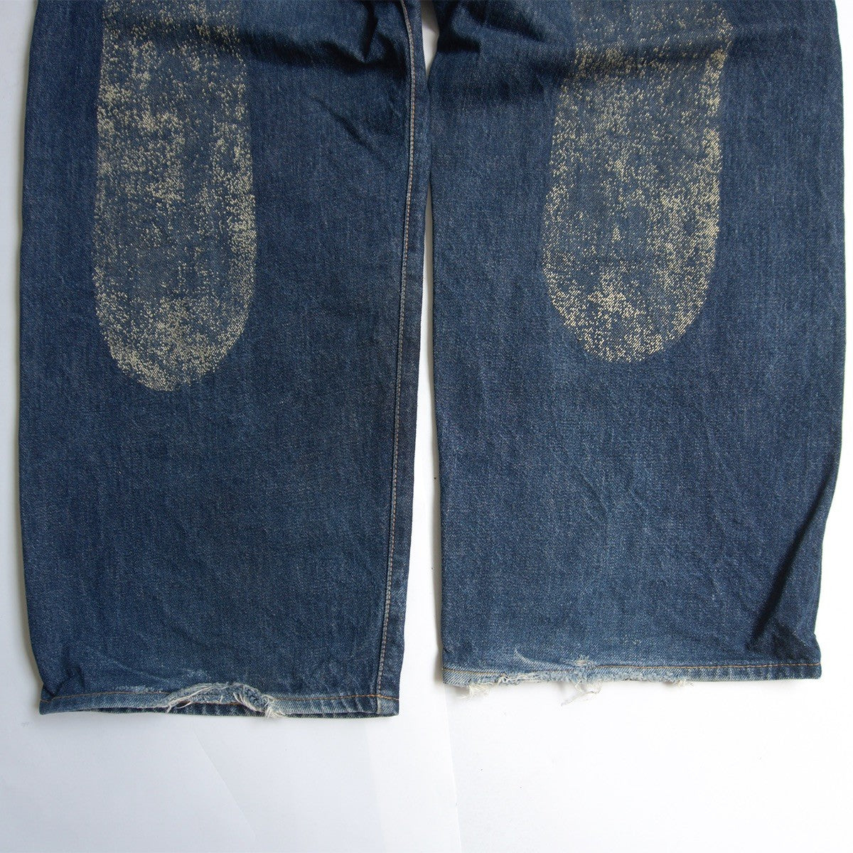EVISU LOT.2001 Seagull Painted Denim Jeans Size 42×35