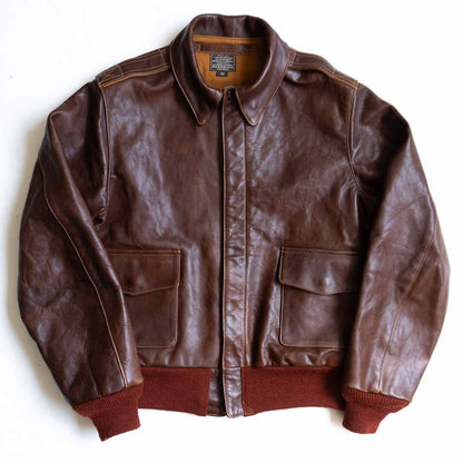 BUZZ RICKSON'S A-2 Horsehide Red Rib Flight Jacket Size M