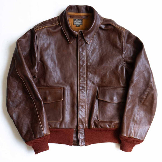 BUZZ RICKSON'S A-2 Horsehide Red Rib Flight Jacket Size M