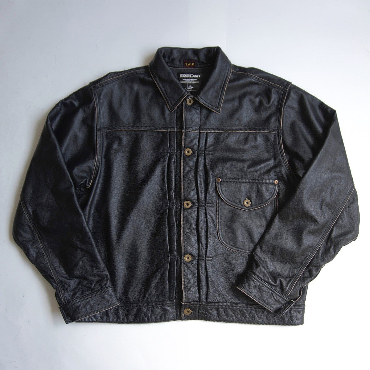 ISAMU KATAYAMA BACKLASH x Lee Cowhide Leather Jacket Size 42