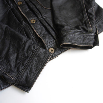 ISAMU KATAYAMA BACKLASH x Lee Cowhide Leather Jacket Size 42