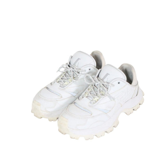 EMPORIO ARMANI Leather Chunky Sneakers White Size 26.0cm