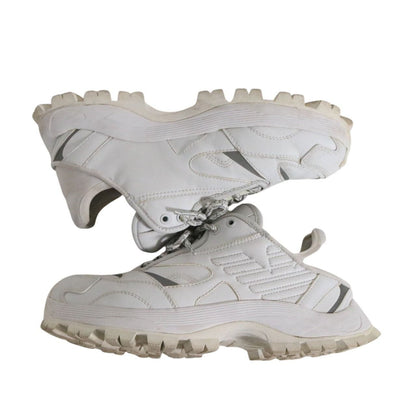 EMPORIO ARMANI Leather Chunky Sneakers White Size 26.0cm