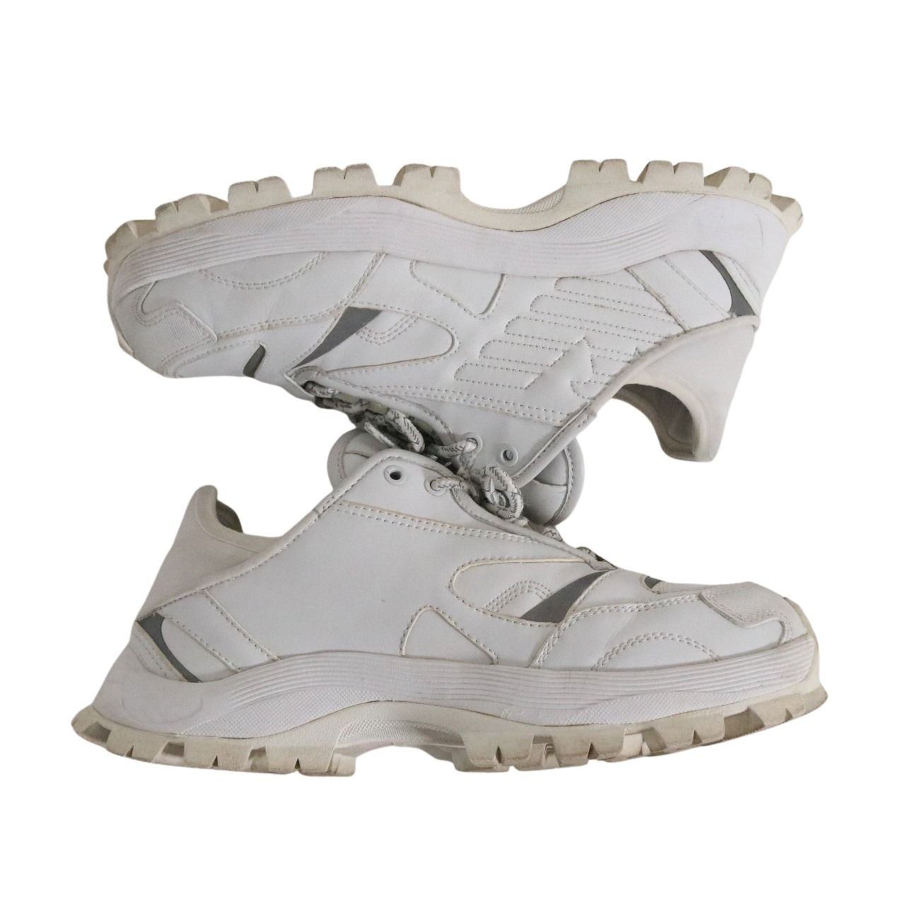EMPORIO ARMANI Leather Chunky Sneakers White Size 26.0cm