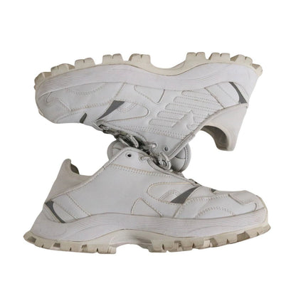 EMPORIO ARMANI Leather Chunky Sneakers White Size 26.0cm